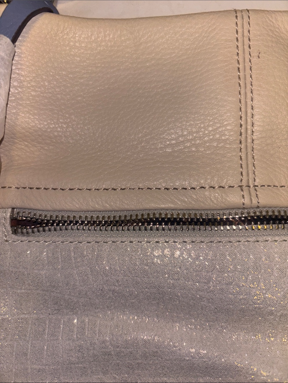 B.MAKOWSKY TRI-COLORED LEATHER CROSSBODY ADJUSTABLE STRAP SILVER HARDWARE NWTS - Picture 10 of 12